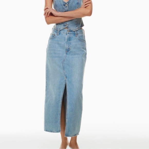 Denim Forum Dresses & Skirts - Aritzia Denim Forum 90s Maxi Jean Skirt